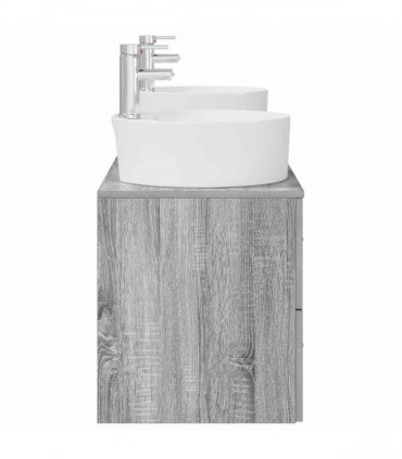 vidaXL Wall-mounted Bathroom Cabinet Set 3 pcs Grey Sonoma