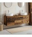 vidaXL Wall-mounted Bathroom Cabinet Set 3 pcs Old Wood