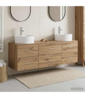 vidaXL Wall-mounted Bathroom Cabinet Set 3 pcs Artisan Oak