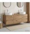 vidaXL Wall-mounted Bathroom Cabinet Set 3 pcs Artisan Oak