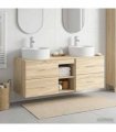 vidaXL Bathroom Cabinet Set 3 pcs Sonoma Oak 129 x 44.5 x 82 cm