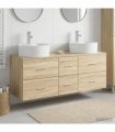 vidaXL Bathroom Cabinet Set 3 pcs Sonoma Oak 129 x 44.5 x 82 cm