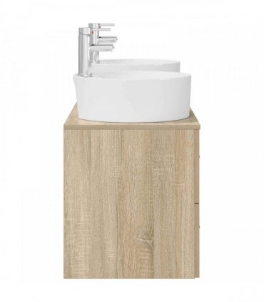 vidaXL Bathroom Cabinet Set 3 pcs Sonoma Oak 129 x 44.5 x 82 cm