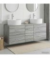 vidaXL Bathroom Cabinet Set 3 pcs Grey Sonoma 129 x 44.5 x 82 cm