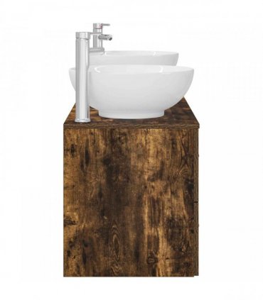 vidaXL Bathroom Cabinet Set 3 pcs Smoked Oak 161.5 x 44.5 x 80 cm