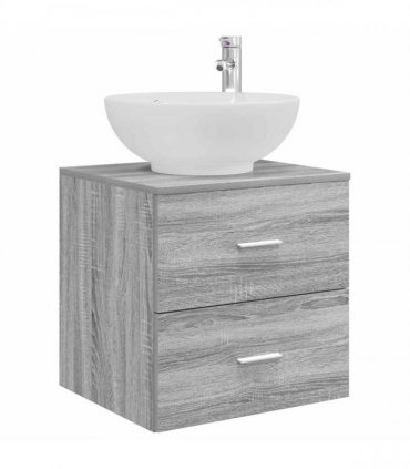 vidaXL Bathroom Cabinet Set 3 pcs Grey Sonoma 161.5 x 44.5 x 80 cm