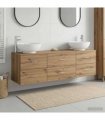 vidaXL Bathroom Cabinet Set 3 pcs Artisan Oak 161.5 x 44.5 x 80 cm
