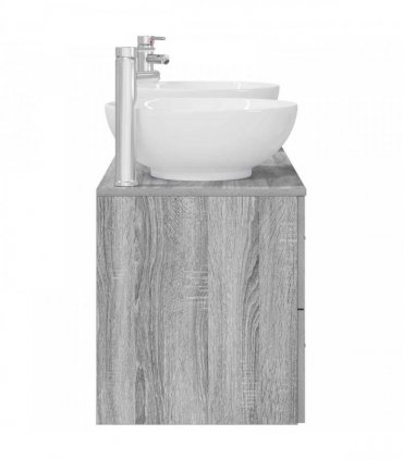 vidaXL Bathroom Cabinet Set 3 pcs Grey Sonoma 129 x 44.5 x 80 cm