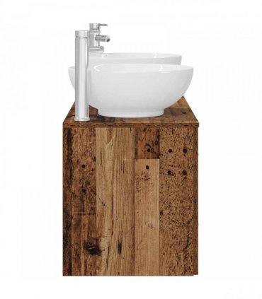 vidaXL Bathroom Cabinet Set 3 pcs Old Wood 129 x 44.5 x 80 cm