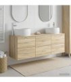 vidaXL Bathroom Cabinet Set 3 pcs Sonoma Oak 161.5 x 44.5 x 80 cm