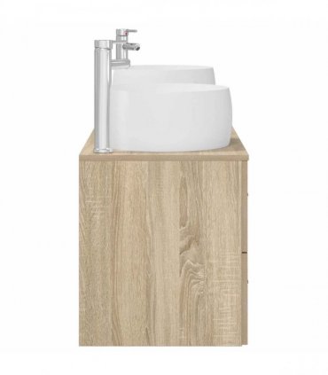 vidaXL Bathroom Cabinet Set 3 pcs Sonoma Oak 161.5 x 44.5 x 80 cm