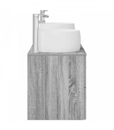 vidaXL Bathroom Cabinet Set 3 pcs Grey Sonoma 161.5 x 44.5 x 80 cm