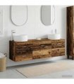 vidaXL Bathroom Cabinet Set 3 pcs Old Wood 161.5 x 44.5 x 80 cm