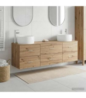 vidaXL Bathroom Cabinet Set 3 pcs Artisan Oak 161.5 x 44.5 x 80 cm