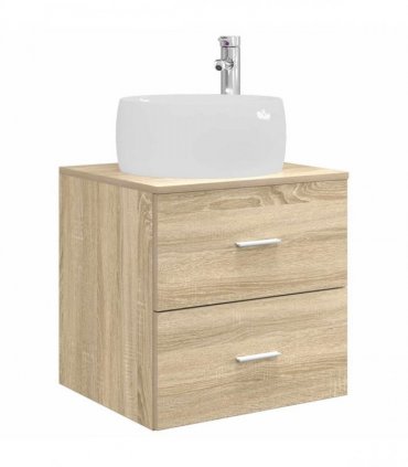 vidaXL Wall-mounted Bathroom Cabinet Set 3 pcs Sonoma Oak