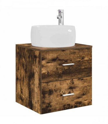vidaXL Wall-mounted Bathroom Cabinet Set 3 pcs Smoked Oak