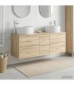 vidaXL Bathroom Cabinet Set 3 pcs Sonoma Oak 129 x 44.5 x 80 cm