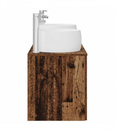 vidaXL Bathroom Cabinet Set 3 pcs Old Wood 129 x 44.5 x 80 cm