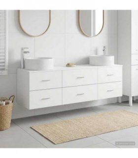 vidaXL Bathroom Cabinet Set 3 pcs White 161.5 x 44.5 x 80 cm