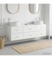 vidaXL Bathroom Cabinet Set 3 pcs White 161.5 x 44.5 x 80 cm