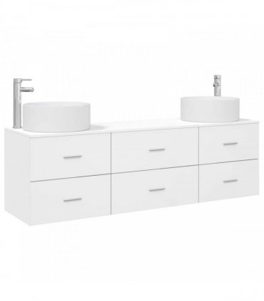 vidaXL Bathroom Cabinet Set 3 pcs White 161.5 x 44.5 x 80 cm