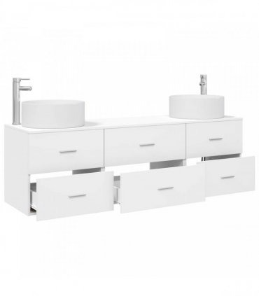 vidaXL Bathroom Cabinet Set 3 pcs White 161.5 x 44.5 x 80 cm