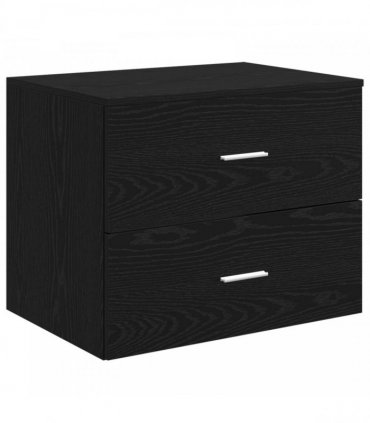 vidaXL Bathroom Cabinet Set 3 pcs Black 161.5 x 44.5 x 80 cm