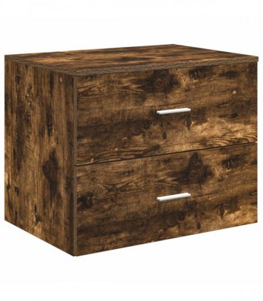 vidaXL Bathroom Cabinet Set 3 pcs Smoked Oak 161.5 x 44.5 x 80 cm