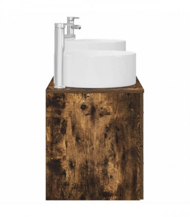 vidaXL Bathroom Cabinet Set 3 pcs Smoked Oak 161.5 x 44.5 x 80 cm