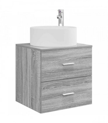 vidaXL Bathroom Cabinet Set 3 pcs Grey Sonoma 161.5 x 44.5 x 80 cm