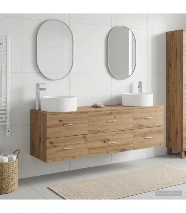 vidaXL Bathroom Cabinet Set 3 pcs Artisan Oak 161.5 x 44.5 x 80 cm