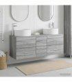 vidaXL Bathroom Cabinet Set 3 pcs Grey Sonoma 129 x 44.5 x 80 cm