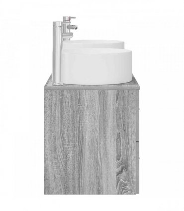 vidaXL Bathroom Cabinet Set 3 pcs Grey Sonoma 129 x 44.5 x 80 cm
