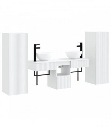 vidaXL Bathroom Cabinet Set 5 pcs White 33 x 34.5 x 100 cm