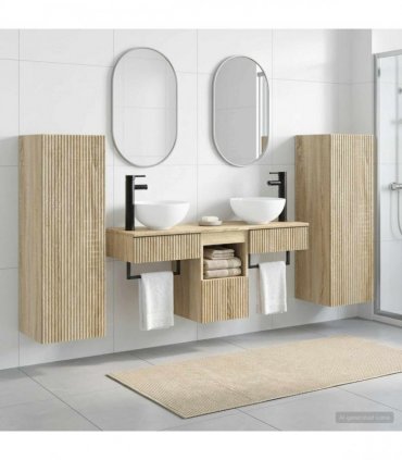 vidaXL Bathroom Cabinet Set 5 pcs Sonoma Oak 33 x 34.5 x 100 cm