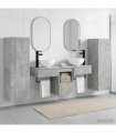vidaXL Bathroom Cabinet Set 5 pcs Concrete Grey 33 x 34.5 x 100 cm