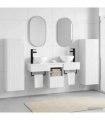 vidaXL Bathroom Cabinet Set 5 pcs High Gloss White 33 x 34.5 x 100 cm