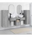 vidaXL Bathroom Cabinet Set 5 pcs Grey Sonoma 33 x 34.5 x 100 cm