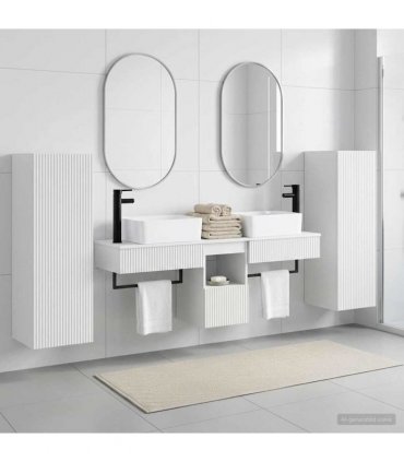 vidaXL Bathroom Cabinet Set 5 pcs White 136 x 35 x 80 cm