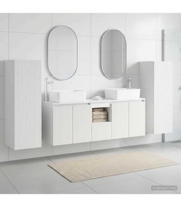 vidaXL Bathroom Cabinet Set 5 pcs White 136 x 35 x 80 cm