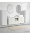 vidaXL Bathroom Cabinet Set 5 pcs White 136 x 35 x 80 cm