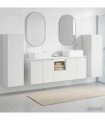 vidaXL Bathroom Cabinet Set 5 pcs High Gloss White 136 x 35 x 80 cm