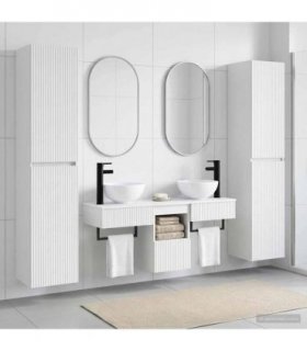 vidaXL Bathroom Cabinet Set 5 pcs White 33 x 34.5 x 160 cm