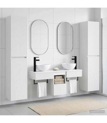 vidaXL Bathroom Cabinet Set 5 pcs White 33 x 34.5 x 160 cm