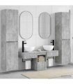 vidaXL Bathroom Cabinet Set 5 pcs Concrete Grey 33 x 34.5 x 160 cm
