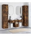 vidaXL Bathroom Cabinet Set 5 pcs Smoked Oak 33 x 34.5 x 160 cm