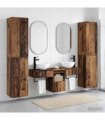 vidaXL Bathroom Cabinet Set 5 pcs Old Wood 33 x 34.5 x 160 cm
