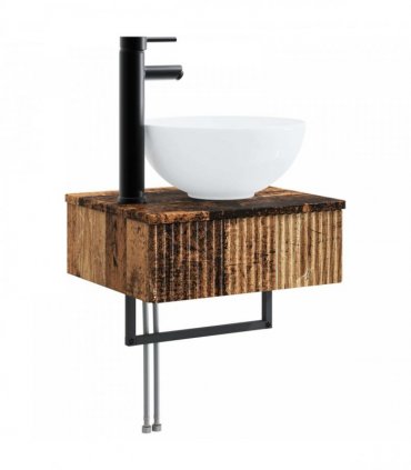 vidaXL Bathroom Cabinet Set 5 pcs Old Wood 33 x 34.5 x 160 cm