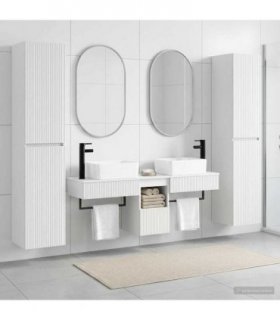 vidaXL Bathroom Cabinet Set 5 pcs White 33 x 34.5 x 160 cm