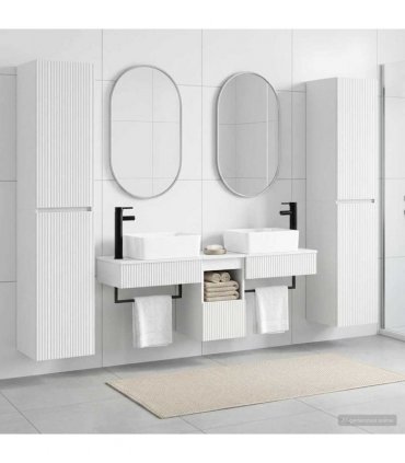 vidaXL Bathroom Cabinet Set 5 pcs White 33 x 34.5 x 160 cm